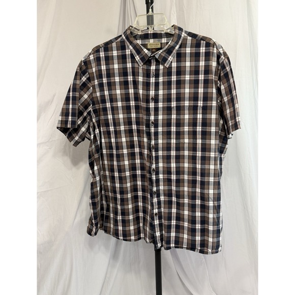 Sonoma Other - Sonoma Shirt Men's 3XB Short Sleeve Button Up Plaid Cotton Lightweight